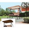 imageBrown Replacement Canopy Top Cover for Walmarts Sand Dune 3Seater Swing