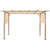 imageGarden Winds Replacement Canopy Top Cover Compatible with The ALDI Gardenline Belavi and Shoprite Pergola 49964 23700  Standard 350Beige