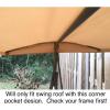imageGarden Winds Replacement Canopy Top Cover for Garden Treasures SS909E1 Swing  RipLock 350  Slate GrayBeige