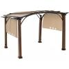 imageGarden Winds Replacement Canopy Top Cover for The Garden Treasures LPG152PSTB AR Freestanding Pergola  RipLock 350Rustic Black