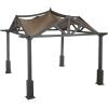 imageGarden Winds GT Pagoda Pergola Replacement Canopy Top Cover  RipLock 350Nutmeg