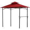 imageGarden Winds Replacement Canopy Top Cover for Bamboo Look Grill Gazebo  Riplock 350  Cinnabar