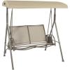 imageGarden Winds Replacement Canopy Top Cover for Garden Treasures SS909E1 Swing  RipLock 350  Slate GrayBeige