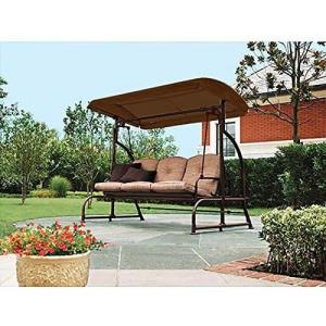 imageBrown Replacement Canopy Top Cover for Walmarts Sand Dune 3Seater Swing