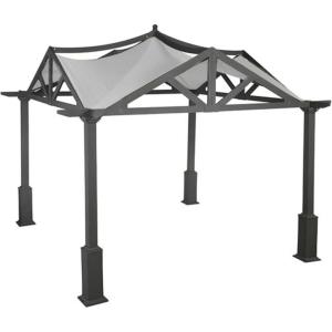 imageGarden Winds GT Pagoda Pergola Replacement Canopy Top Cover  RipLock 350Slate Gray