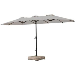 imageGarden Winds Replacement Canopy Compatible with the Real Living Triple Vent Umbrella 15 ft Sold at Big Lots Fits Model Numbers BS17031 BS19080LI BS19080RE BS19080NA BS19080GE BS21107Slate Gray