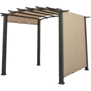 imageGarden Winds Replacement Canopy Top Cover for Arched Pergola with Sliding Canopy  RipLock 350Beige