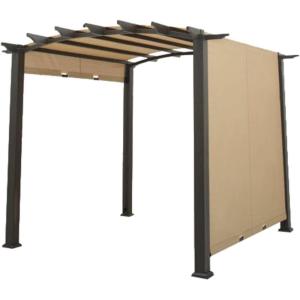 imageGarden Winds Replacement Canopy Top Cover for Arched Pergola with Sliding Canopy  RipLock 350Classic Sand Beige