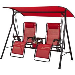 imageGarden Winds Replacement Canopy Top Cover for Big and Tall Bungee Swing  RED  Will ONLY FIT IF Chair is RED