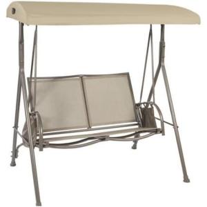 imageGarden Winds Replacement Canopy Top Cover for Garden Treasures SS909E1 Swing  RipLock 350  Slate GrayBeige