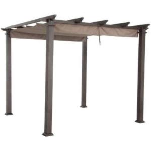 imageGarden Winds Replacement Canopy Top Cover for Home Depot Hampton Bay GFM00467F Pergola  Standard 350 Fabric BeigeBeige