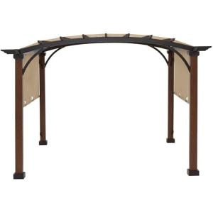 imageGarden Winds Replacement Canopy Top Cover for The Garden Treasures LPG152PSTB AR Freestanding Pergola  RipLock 350Rustic Black
