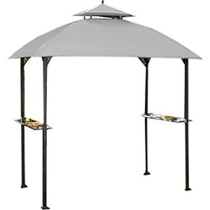 imageGarden Winds Replacement Canopy for The Windsor Grill Gazebo  Riplock 350  Beige  Will ONLY FIT Model LGG054PST Will NOT FIT Any Other ModelSlate Gray