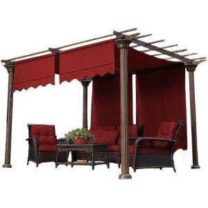 imageGarden Winds Universal Replacement Canopy Top Cover for Pergolas  NutmegCinnabar