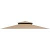 imageGarden Winds Replacement Canopy Top Cover for The Aldi Gardenline Belavi Shoprite Grill Gazebo  Standard 350 Will not fit Any Other Model  Top Tier 34quot x 21quot Bottom Tier 96quot x 60quotBeige