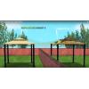 imageGarden Winds Replacement Canopy for The Tile Grill Gazebo  Riplock 350  BeigeCinnabar