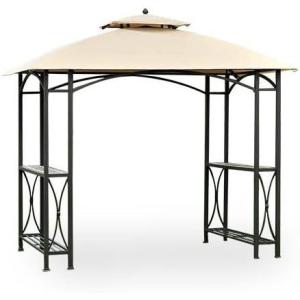 imageGarden Winds Replacement Canopy for Sheridan Grill Gazebo  Riplock 350  BeigeBeige