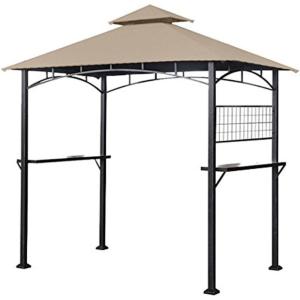 imageGarden Winds Replacement Canopy for The Tile Grill Gazebo  Riplock 350  BeigeBeige
