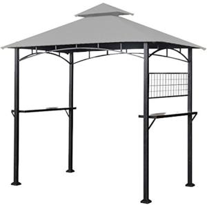 imageGarden Winds Replacement Canopy for The Tile Grill Gazebo  Riplock 350  BeigeSlate Gray