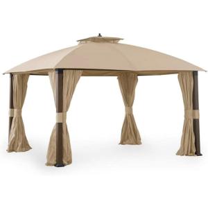 imageReplacement Canopy for A101007600 A101007603 A101007604 Broyhill Eagle Brooke and Ashford GazeboClassic Sand Beige