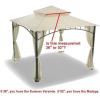 imageGarden Winds Replacement Canopy Top Cover for Summer Veranda Gazebo  Riplock 350  BeigeBeige
