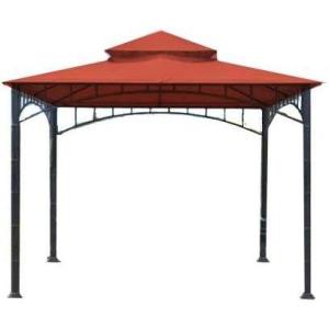 imageGarden Winds Replacement Canopy Top Cover for Summer Veranda Gazebo  Riplock 350  BeigeTerra Cotta
