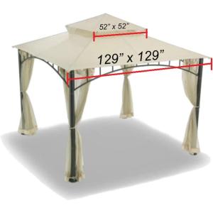 imageGarden Winds Replacement Canopy for Target Madaga Gazebo BeigeBeige