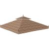 imageGarden Winds Replacement Canopy Top Cover for Hampton Bay Arrow Gazebo  Riplock 350  BeigeStripe Canyon