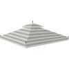 imageGarden Winds Replacement Canopy Top Cover for Hampton Bay Arrow Gazebo  Riplock 350  BeigeStripe Stone