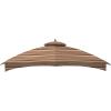 imageGarden Winds Replacement Canopy for Allen Roth 10x12 Gazebo Model GF12S004B  Performance 350 Fabric  BeigeStripe Canyon