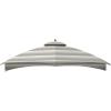 imageGarden Winds Replacement Canopy for Allen Roth 10x12 Gazebo Model GF12S004B  Performance 350 Fabric  BeigeStripe Stone
