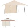 imageGarden Winds Custom Fit Replacement Canopy Top Cover Compatible with The Coleman 2000004407 2000035727 13 x 13 Two Tiered Tent Eaved Shelter  Upgraded Performance RIPLOCK 350 Fabric BeigeBeige Canopy and Side Sunwall