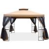 imageGarden Winds Replacement Canopy Top Cover for Aldi Gardenline Belavi 2019 Gazebo Standard 350Classic Sand Beige