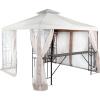 imageGarden Winds Replacement Canopy Top Cover for The 10x10 Crescent Gazebo  RipLock 350 TOP Tier 29quot X 29quot Bottom Tier 113quot X 113quotBeige