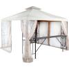 imageGarden Winds Replacement Canopy Top Cover for The 10x10 Crescent Gazebo  RipLock 350 TOP Tier 29quot X 29quot Bottom Tier 113quot X 113quotClassic Sand Beige