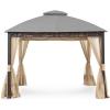 imageGarden Winds Replacement Canopy Top Cover for Westbrook Gazebo Gazebo  350  BeigeSlate Gray