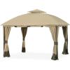 imageGarden Winds Replacement Canopy for South Hampton Gazebo  Riplock 350  BeigeBeige