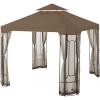 imageGarden Winds Replacement Canopy for The Cottleville Gazebo  Riplock 350  BeigeClassic Brown Nutmeg