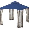 imageGarden Winds Replacement Canopy for The Cottleville Gazebo  Riplock 350  BeigeTrue Navy