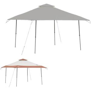 imageGarden Winds Custom Fit Replacement Canopy Top Cover Compatible with The Coleman 2000004407 2000035727 13 x 13 Two Tiered Tent Eaved Shelter  Upgraded Performance RIPLOCK 350 Fabric BeigeSlate Gray