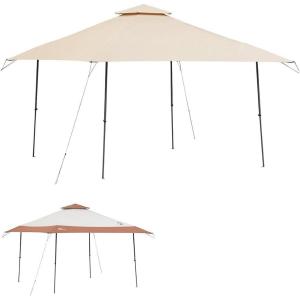 imageGarden Winds Custom Fit Replacement Canopy Top Cover Compatible with The Coleman 2000004407 2000035727 13 x 13 Two Tiered Tent Eaved Shelter  Upgraded Performance RIPLOCK 350 Fabric BeigeBeige