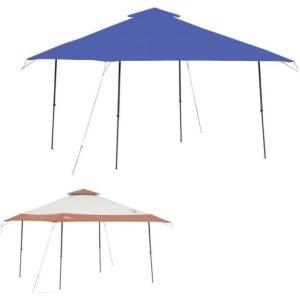 imageGarden Winds Custom Fit Replacement Canopy Top Cover Compatible with The Coleman 2000004407 2000035727 13 x 13 Two Tiered Tent Eaved Shelter  Upgraded Performance RIPLOCK 350 Fabric BeigeTrue Navy