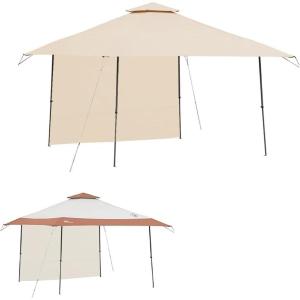 imageGarden Winds Custom Fit Replacement Canopy Top Cover Compatible with The Coleman 2000004407 2000035727 13 x 13 Two Tiered Tent Eaved Shelter  Upgraded Performance RIPLOCK 350 Fabric BeigeBeige Canopy and Side Sunwall