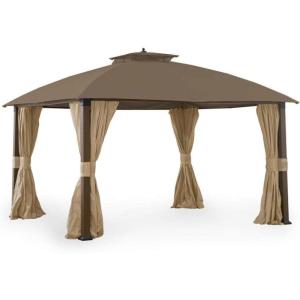 imageGarden Winds Replacement Canopy Top Cover for Broyhill Sunjoy Eagle Brooke Ashford Asheville Gazebo  350  Beige  Will FIT These Models ONLY A101007600 A101007603 A101007604Classic Brown Nutmeg