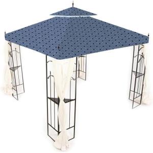 imageGarden Winds Replacement Canopy Top Cover for Hampton Bay Arrow Gazebo  Riplock 350  BeigeMidnight Trellis