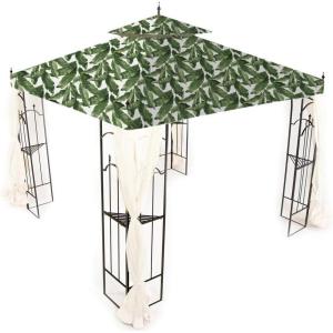 imageGarden Winds Replacement Canopy Top Cover for Hampton Bay Arrow Gazebo  Riplock 350  BeigePalm