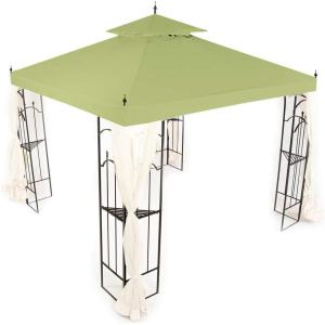 imageGarden Winds Replacement Canopy Top Cover for Hampton Bay Arrow Gazebo  Riplock 350  BeigeSage