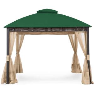 imageGarden Winds Replacement Canopy Top Cover for Westbrook Gazebo Gazebo  350  BeigeGreen