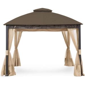 imageGarden Winds Replacement Canopy Top Cover for Westbrook Gazebo Gazebo  350  BeigeNutmeg