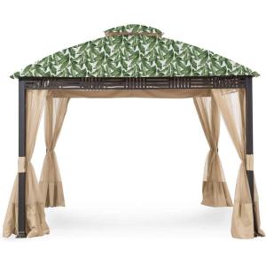 imageGarden Winds Replacement Canopy Top Cover for Westbrook Gazebo Gazebo  350  BeigePalm